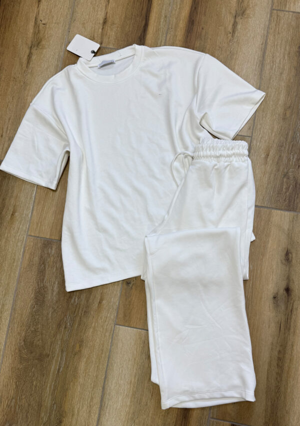 Dvodjelni set Quincy – cream bijeli - S veličina
