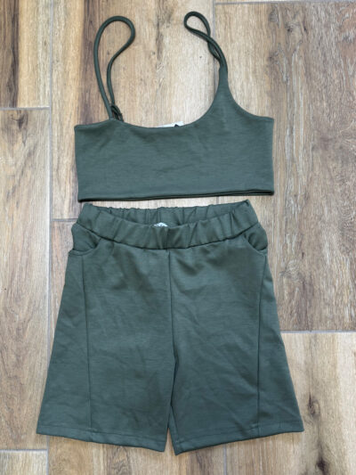 Dvodjelni set Makayla – maslinasti - L veličina