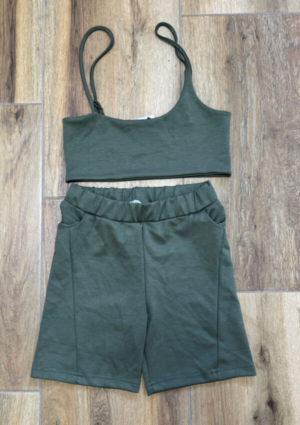 Dvodjelni set Makayla – maslinasti - L veličina