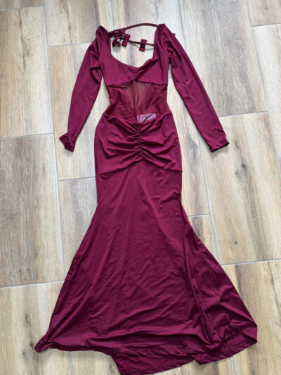 Maxi haljina Paola – bordo - L veličina