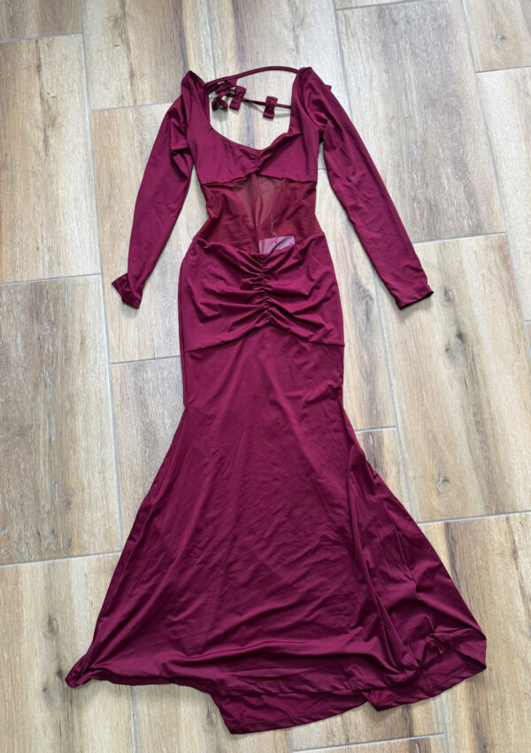 Maxi haljina Paola – bordo - L veličina