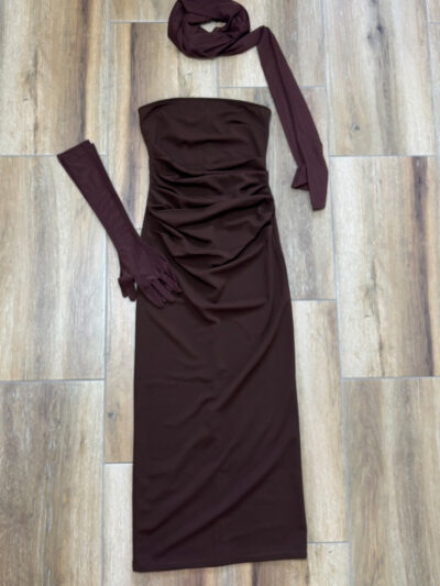 Maxi haljina Yulia - smeđa - M veličina