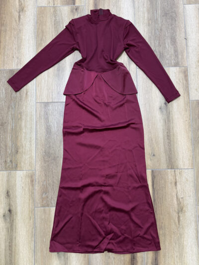 Maxi haljina Amalina - bordo - XL veličina